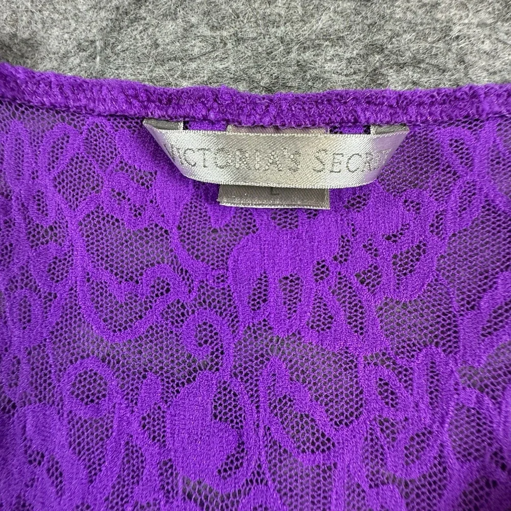 Victorias Secret The Lacie Lace Chemise Magenta Purple Slip Dress Large
